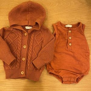 Jamie Kay sweater and romper, size 3-6 months